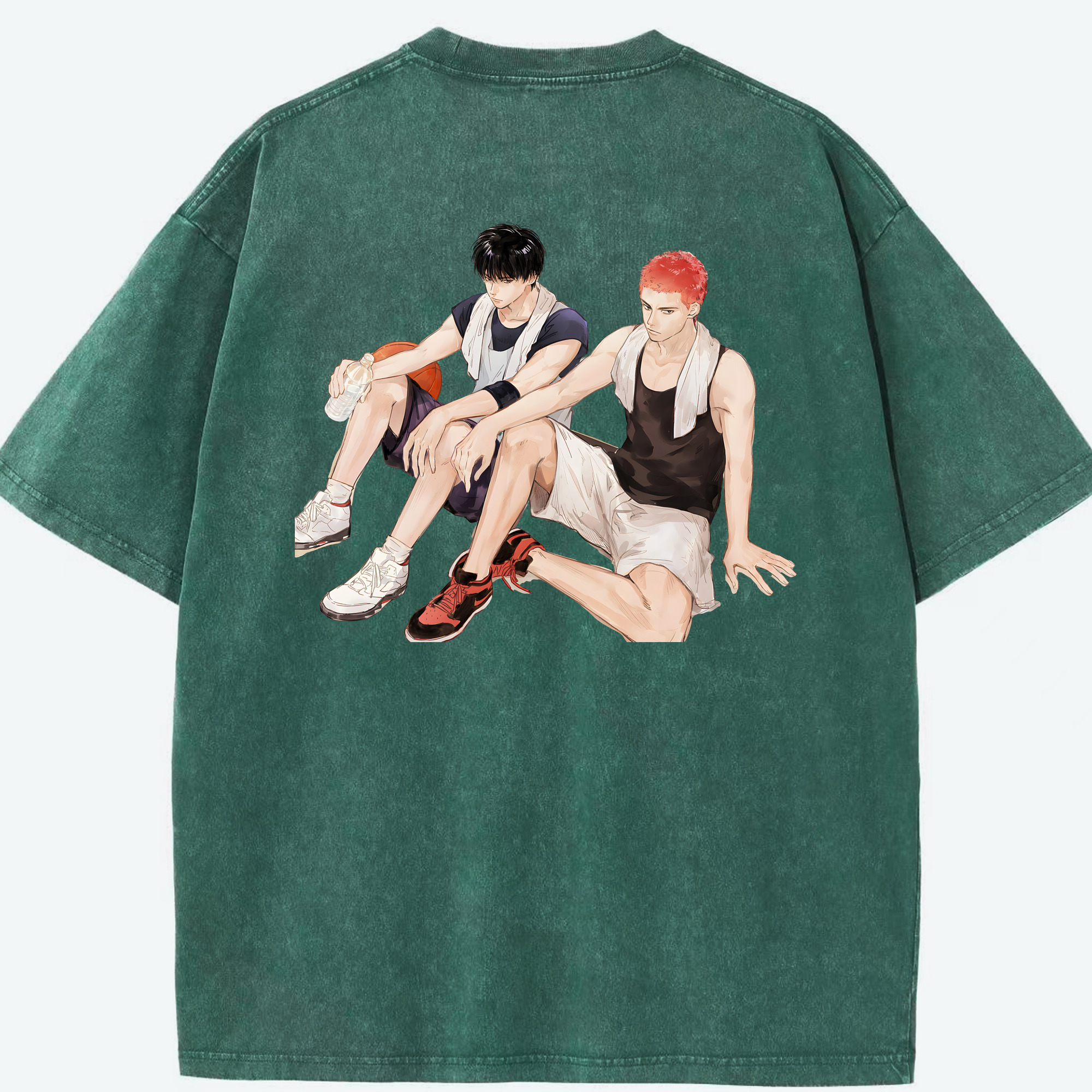 （画像用） SLAM DUNK／スラムダンク 綿100% ヴィンテージ風 半袖Tシャツ（背面プリント）